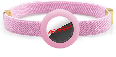 Inspire Curations SafeTrack Breakaway AirTag Cat Collar For Kittens & Cats pink