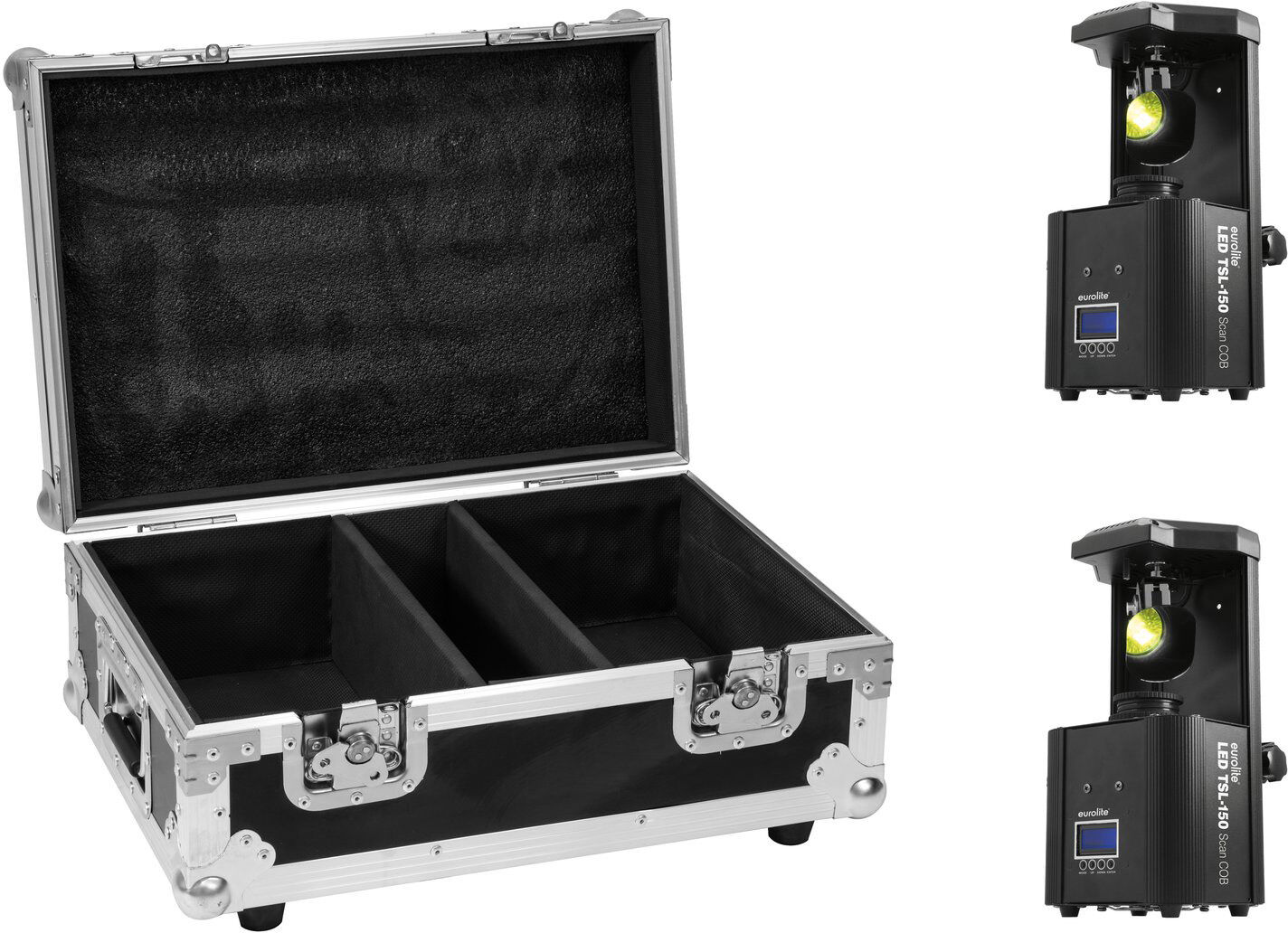 EuroLite Set 2x Led Tsl-150 Scan Cob + Case