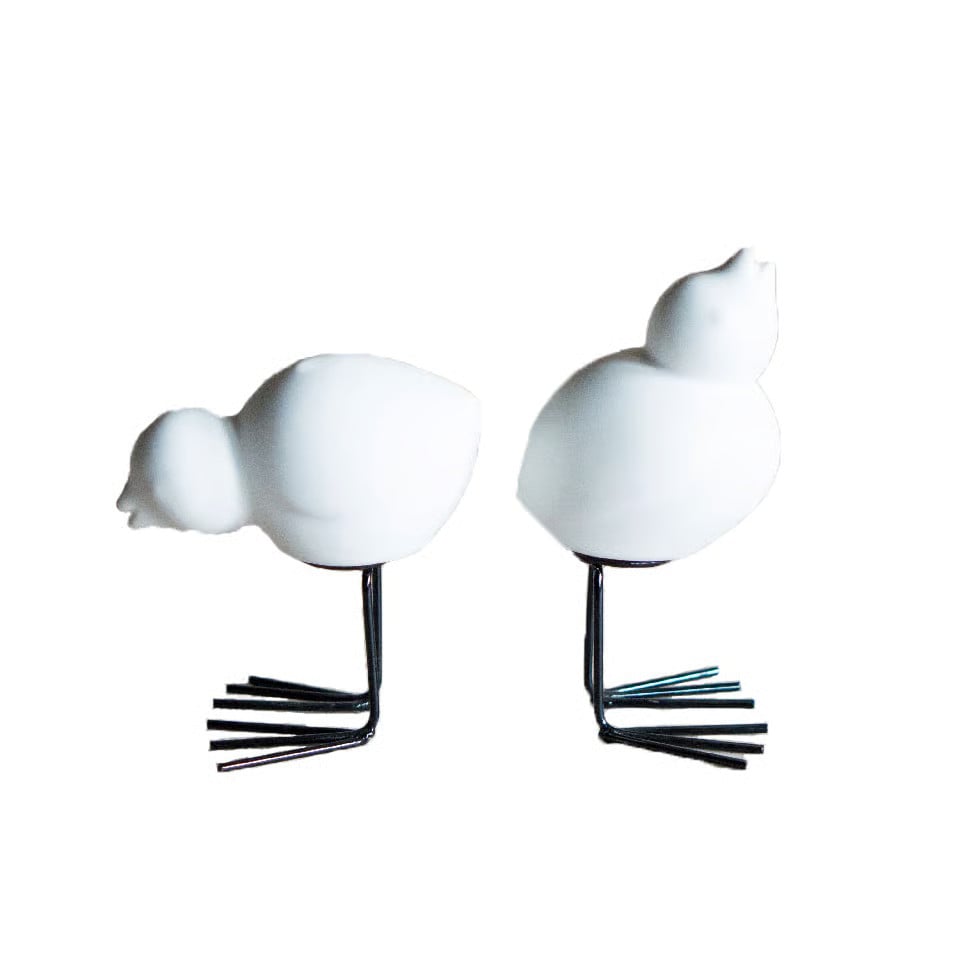DBKD Swedish Birds paasdecoratie 2-pack wit