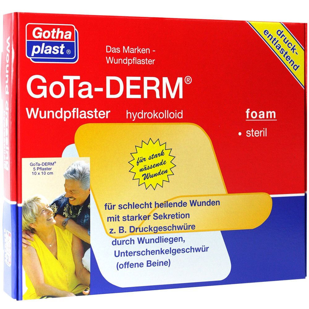 Gota-Derm thin hydrokoll.Wundpfl.steril 10x10 cm 1 St Pflaster