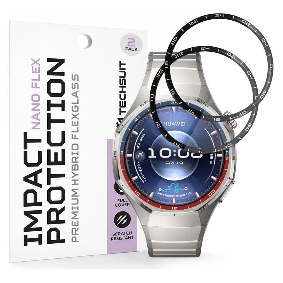 Techsuit - Nano Flex (2 pack) - Huawei Watch GT 6 Pro - Black (66920066)