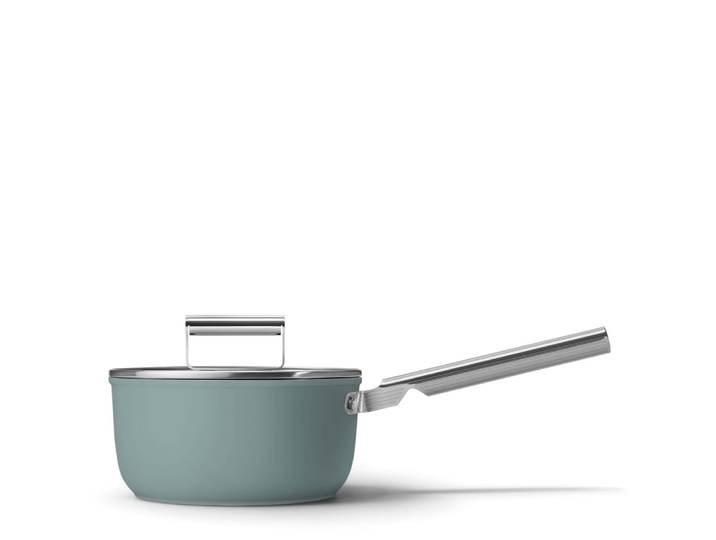Casserole 20cm vert émeraude avec couvercle smeg