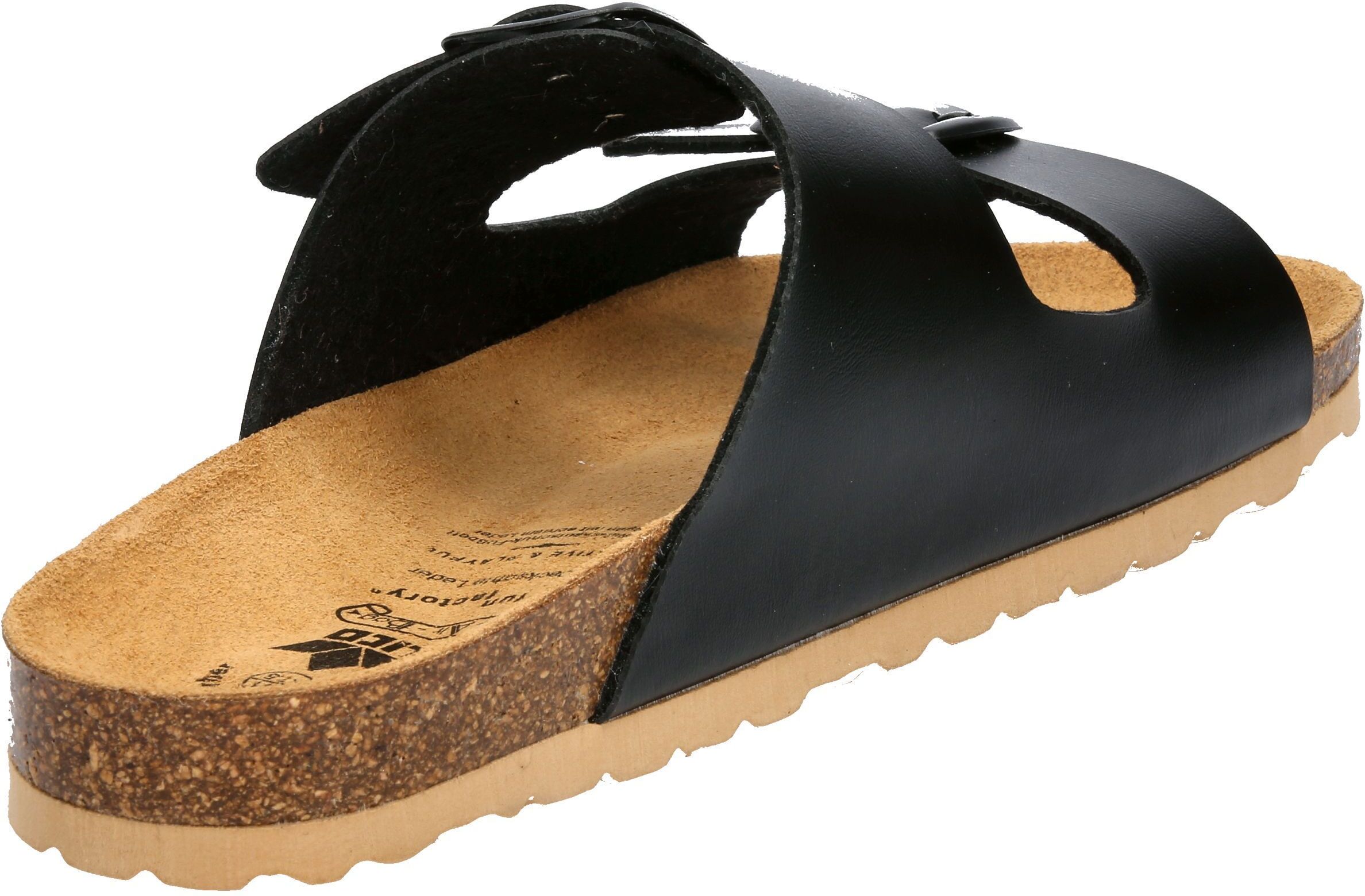 Pantolette LICO "Pantolette Bioline Man", Herren, Gr. 46, schwarz, Synthetik, Schuhe Pantolette schwarz 46
