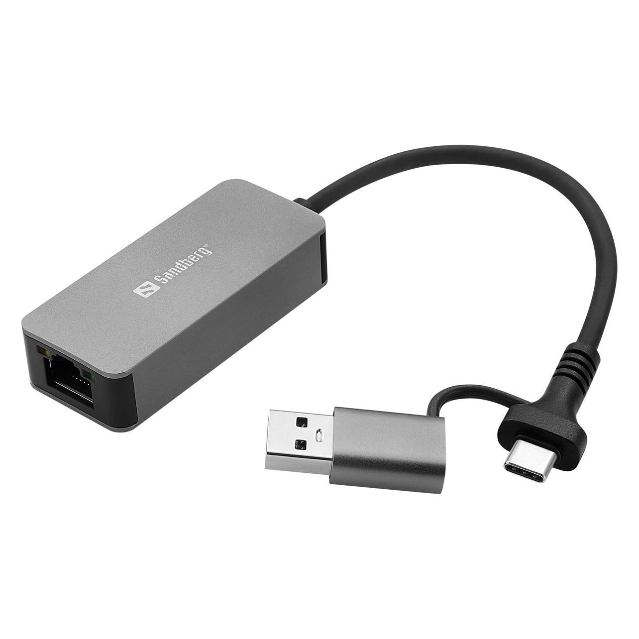 Sandberg USB-C/A 2.5 GbE RJ45 Adapter (USB-C) (136-68)