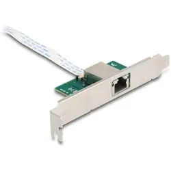Delock M.2 Key B+M 1 x RJ45, Netzwerkkarte, Schwarz
