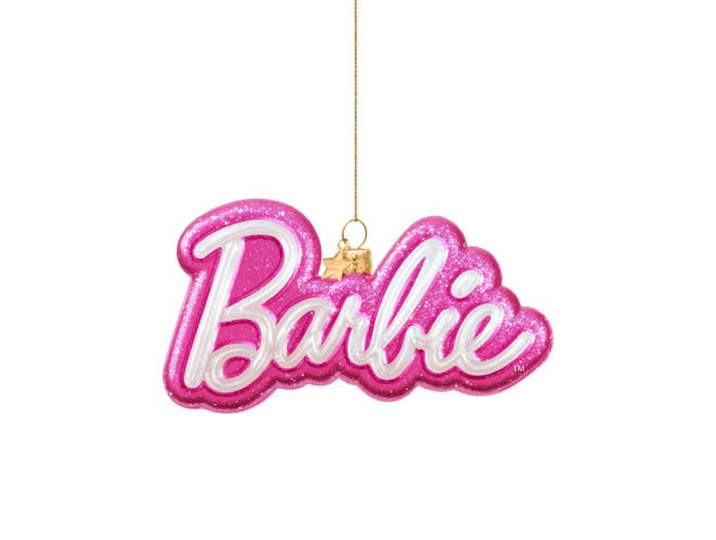 Vondels kerstornament Barbie logo