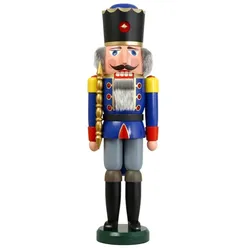 Seiffener Volkskunst Nussknacker König blau Größe 60 cm