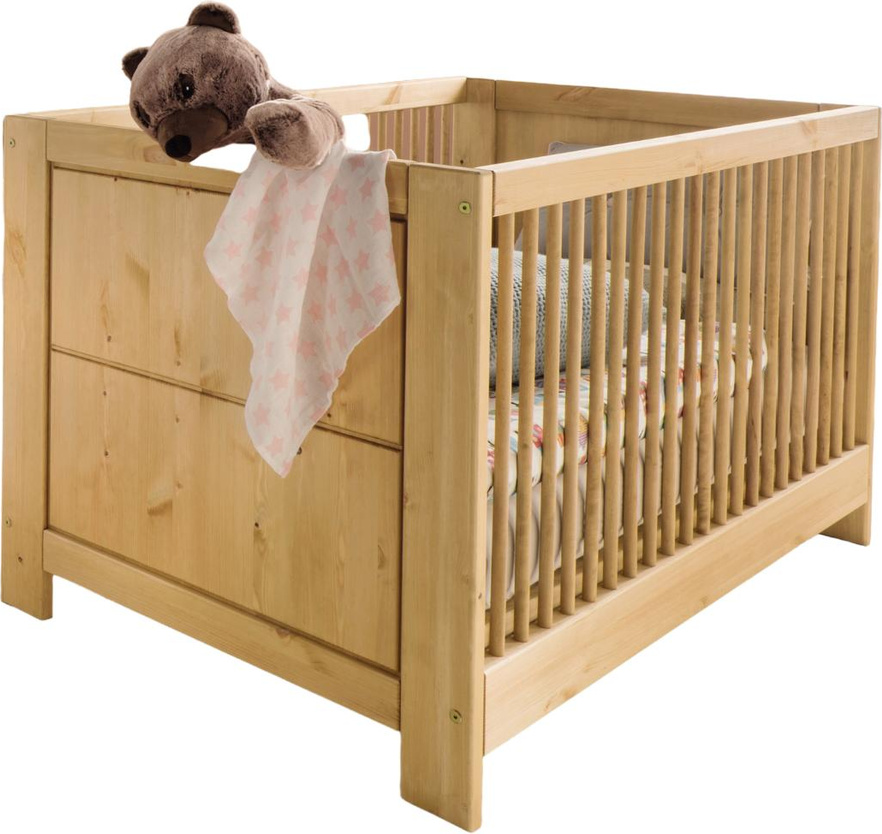 Kinderbett Vita Kiefernholz Natur 70 x 140 cm