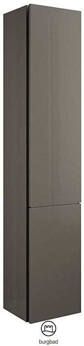 Burgbad Junit Hochschrank HSIE035LF3149 35 x 176 x 32 cm, 2 Türen links, Grau Hochglanz