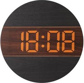 Inspired Deals Wooden Digital Wall Clock For Living Room With Brightness Sensor black