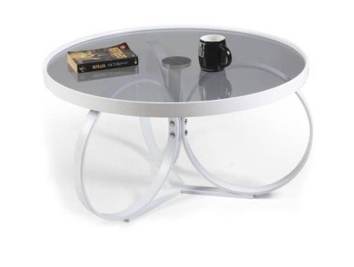 JVmoebel Glastisch Eleganter weißer Beistelltisch aus Holz und Glas für modernes Wohnen (1-St., Glastisch), Made in Europa