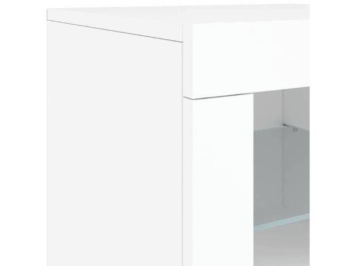Rangement de cuisine - Buffet avec lumières LED blanc 163x37x67 cm - Buffet Vaisselier Rangement@410273