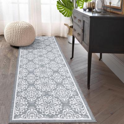 Garvee Traditional Damask Floral Print Area Rug