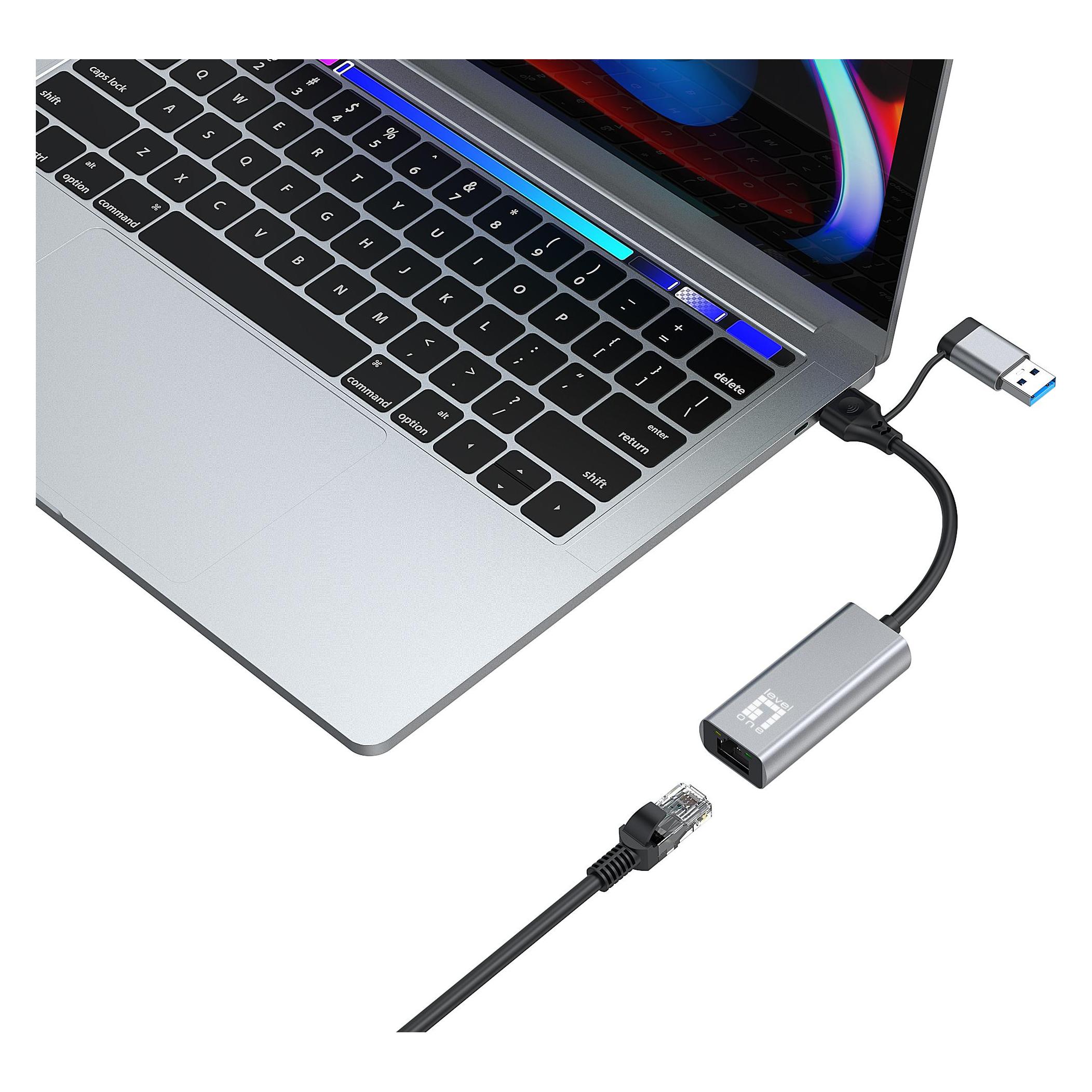 LevelOne USB-0423 (USB, USB-C, RJ45 2.5 Gigabit Ethernet (1x)) (USB-0423)