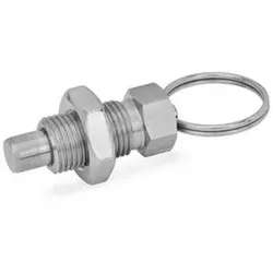 Edelstahl-Rastbolzen, mit Zugring / mit Zugöse, ohne Rastsperre (717-6-M10-AK-NI)