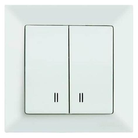 Mutlusan Candela 2-fach Schalter mit Beleuchtung Weiss (53943946)