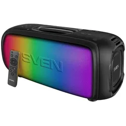 Sven Bluetooth-Lautsprecher Party-Lautsprechersystem mit Bluetooth und FM-Radio, Bluetooth Lautsprecher, Schwarz