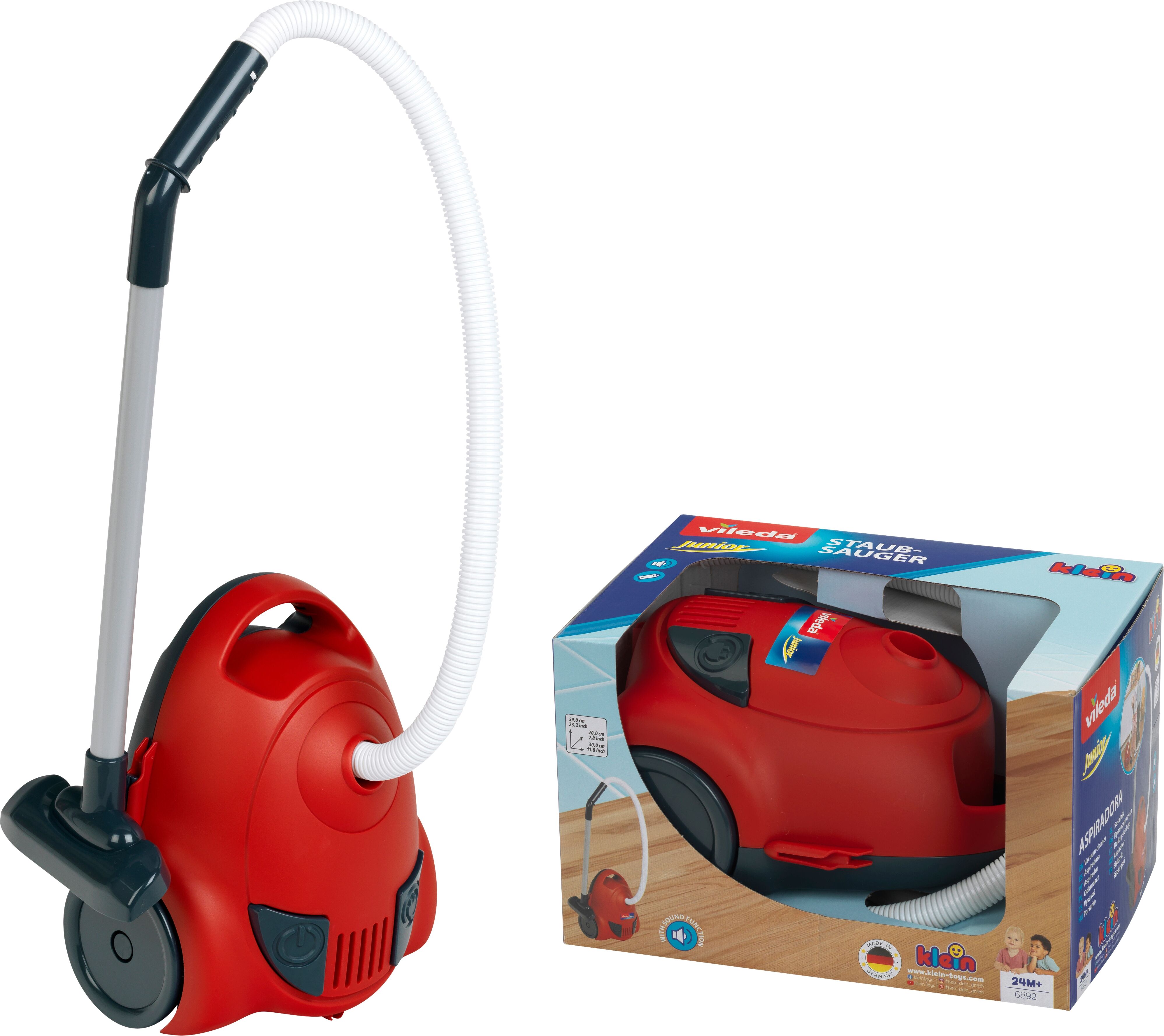 Kinder-Staubsauger KLEIN "Vileda", rot, Spielzeug-Haushaltsgeräte, Kinder, Kunststoff, Kinder-Staubsauger