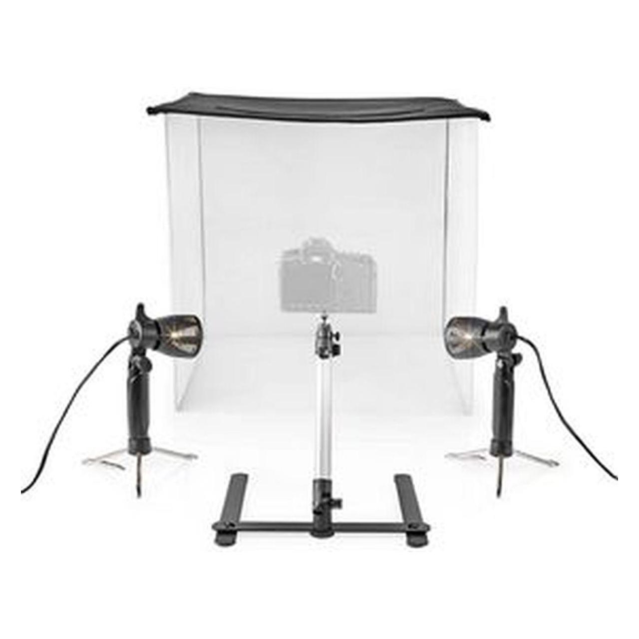 Nedis Foto Studio Kit 400 lm Faltbar Hintergründe inkl. Tragetasche enthalten Schwarz (Aufnahmebox) (SKT012WT)