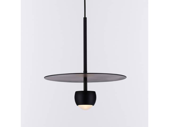 Pendelleuchte Edem Ø 30cm Schwarz/Schwarz Kabel ABS, Fassung ABS, Baldachin Aluminium, Gehäuse Leuchte Aluminium Nicht austauschbare LEDs
