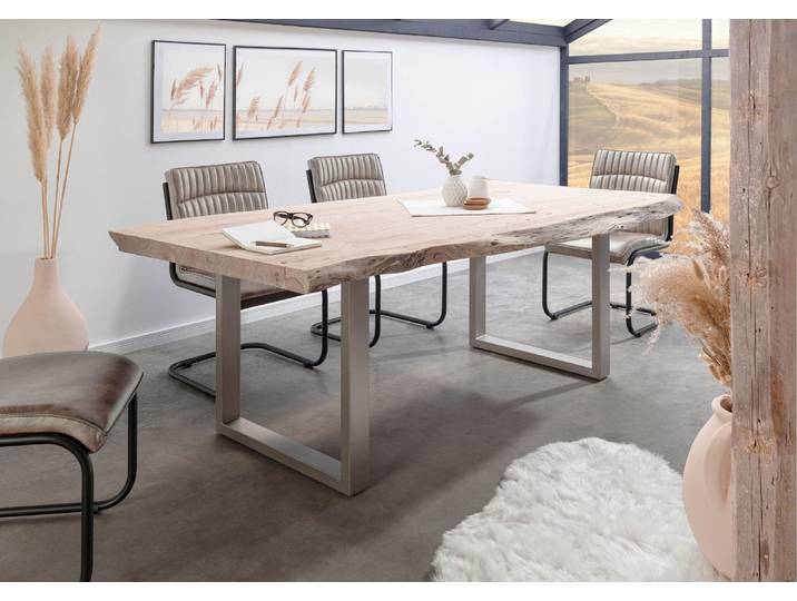 Baumtisch Akazie 170x110x78 Natural Stone lackiert FREEFORM #127