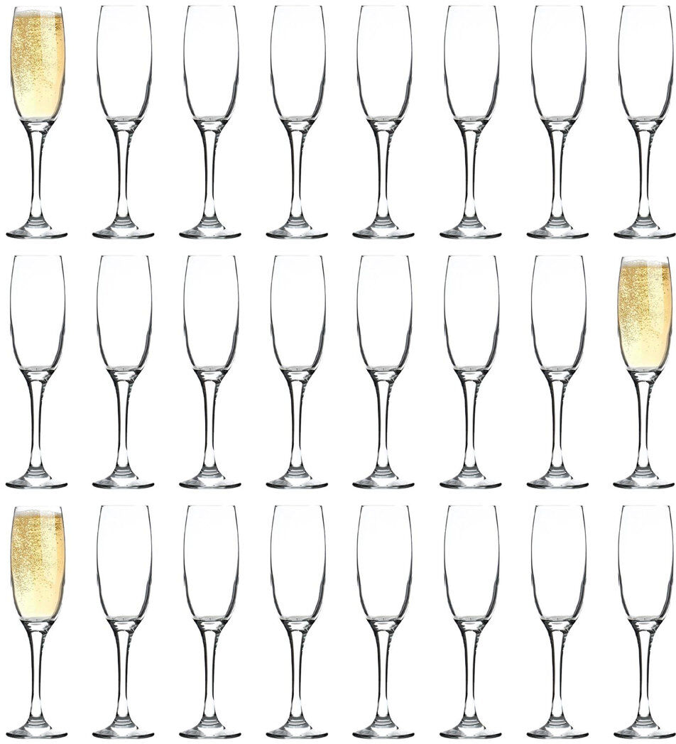 Argon Tableware - Classic Champagne Flutes - 220ml - Clear Clear 220ml