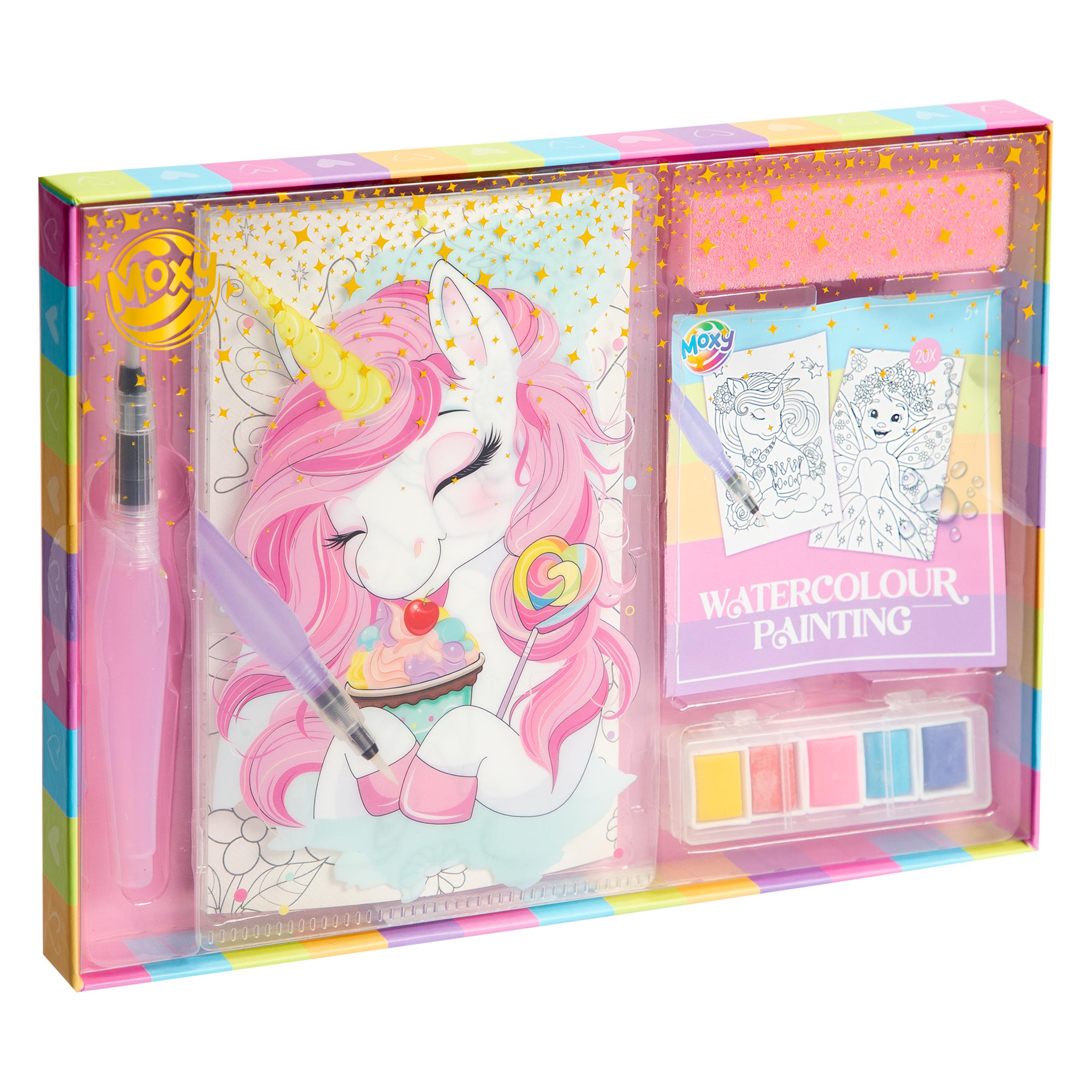 Grafix Moxy - Watercolour Painting Set - Unicorn (8715427187075)