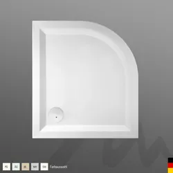 Mauersberger Duschwanne „albis“ 1000 × 900 mm in Starwhite