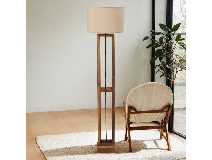Lampe sur pied en bois naturel - Heritage