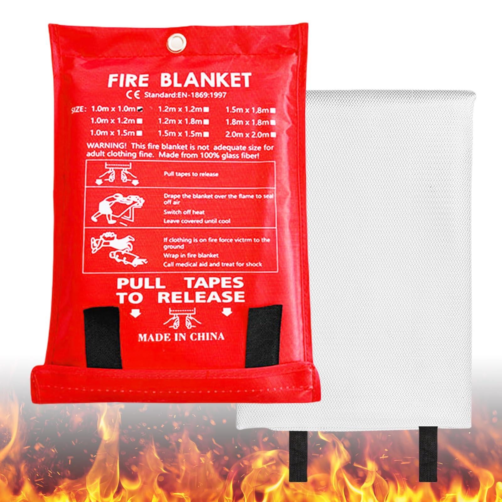 Selius Brandblusdeken van glasvezel voor vetbrand, 2 x 2 m