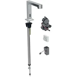 Geberit Brenta Infrarot-Waschtischarmatur 116191211 Standmontage, Netzbetrieb, UP-Funktionsbox, hochglanz-verchromt, ohne Mischer