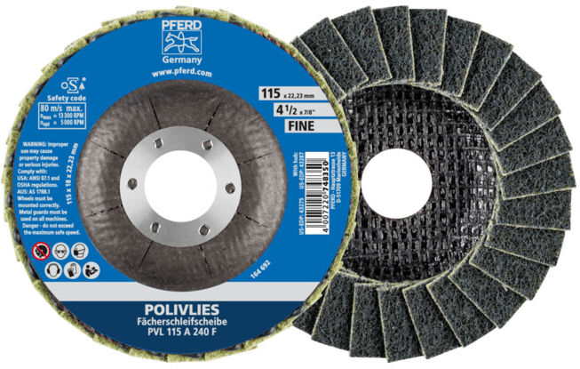 Disque à lamelles POLIVLIES® D.115xHmm granul. fin PFERD (44694103)