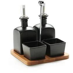 Menage-Set Tapas Olives Schwarz, 5-teilig