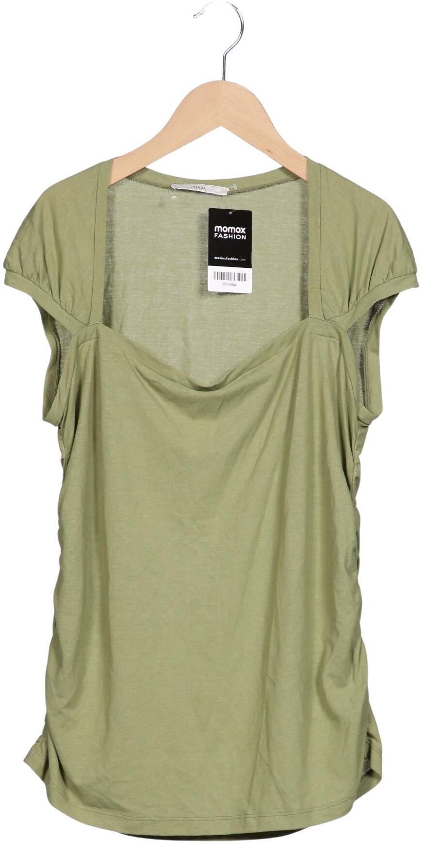 Prada Damen T-Shirt, Grün, Gr. XL, Baumwolle - Second Hand