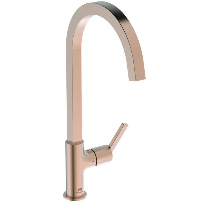 Ideal Standard Gusto Küchenarmatur BD411J4 sunset rose, mit hohem eckigen Rohrauslauf