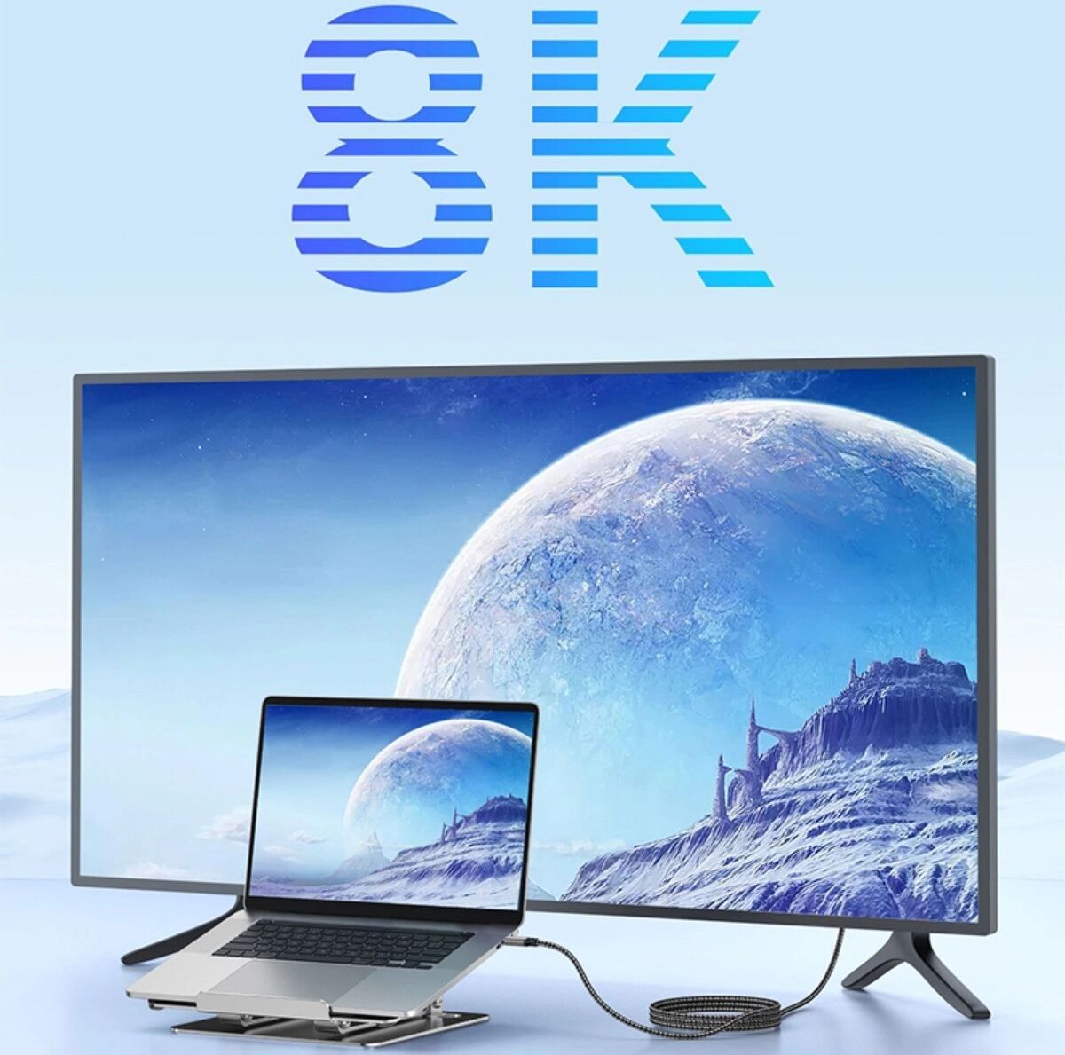 INF USB3.2 Type-C Winkel-Datenkabel, geflochten — 20Gbps, 8K 60Hz, PD 240W Schnellladung 1,5 m