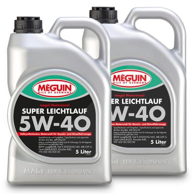 Meguin 2x 5 L megol Motorenöl Super Leichtlauf SAE 5W-40 vollsynthetisch [Hersteller-Nr. 4809]