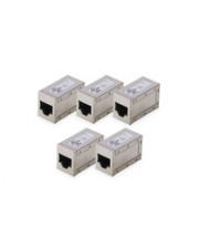 DIGITUS Modular Coupling 8P8C 1 1 shielded CAT6 metal housing 5 pcs. Netzwerk CAT 6 (AT-AG-8-8-C6S-5)