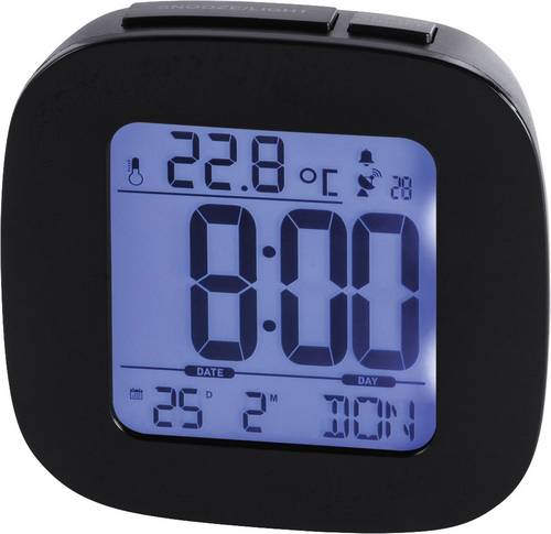 Hama 00186373 Funk Wecker Schwarz Alarmzeiten 1
