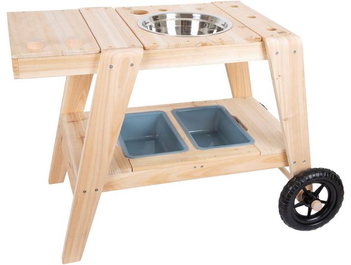 Small Foot Outdoor-Spielküche Matschküche kompakt Holz, Kunststoff, Metall