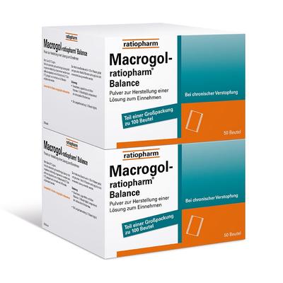 MACROGOL-ratiopharm Balance Plv.z.H.e.L.z.Einn. 100 St Pulver zur Herstellung einer Lösung zum Einnehmen
