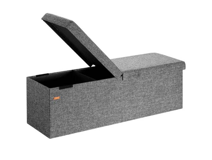 Banc de rangement avec couvercle rabattable Siège pouf Coffre de rangement pliable pour salon chambre couloir
