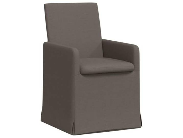 TEKGHUT Esszimmerstühle 2 STK Leinen Hellgrau 57 x 67 x 95 cm Leinenpolsterung, ergonomisches Design, Rollen für Mobilität, Sperrholz-Metall-Rahmen, leichte Pflege