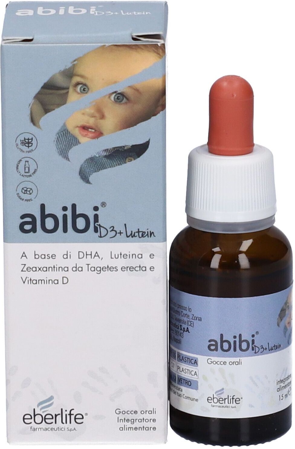 EBERLIFE FARMACEUTICI SpA Abibi D3+Lutein, 15 ml