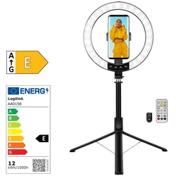 Logilink Smartphone-Ringlicht mit Selfie-Stick-Stativ