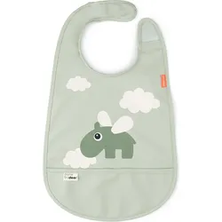 Happy Clouds Lätzchen mit Tasche grün
