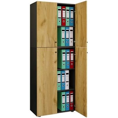 Büroschrank Bücher Ordner Aktenschrank Lona 5fach