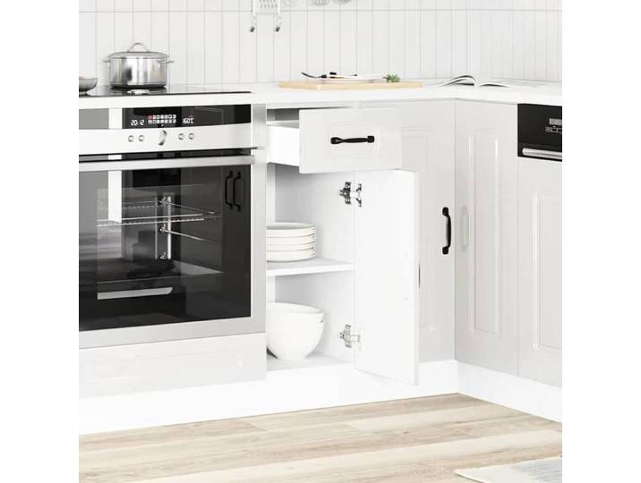 “Rabais Armoire cuisine/ Armoire de cuisine - VIDAXL - Kalmar blanc brillant - bois ingénierie Août14433