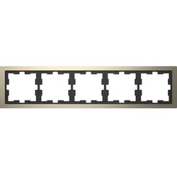 Merten D-Life Rahmen, 5fach, Nickelmetallic