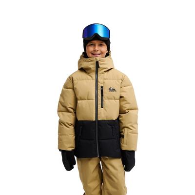 Snowboardjacke QUIKSILVER "Highland 10K", Kinder, Gr. 12, beige (kelp), Obermaterial: 100% Polyester., Jacken Snowboardjacke